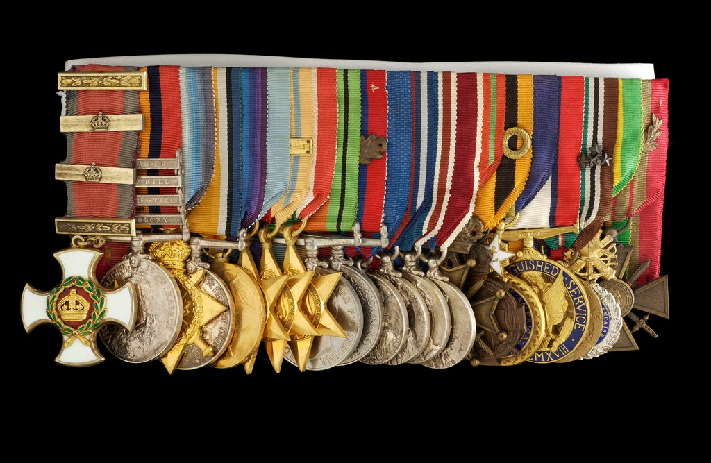 Detail of Medals awarded to Admiral of the Fleet Lord Cunningham of Hyndhope (obverse, left to right, MED2647-2667) by unknown