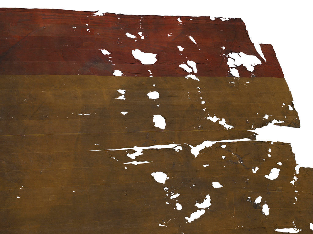 Detail of Spanish naval ensign, top right quarter detail by unknown