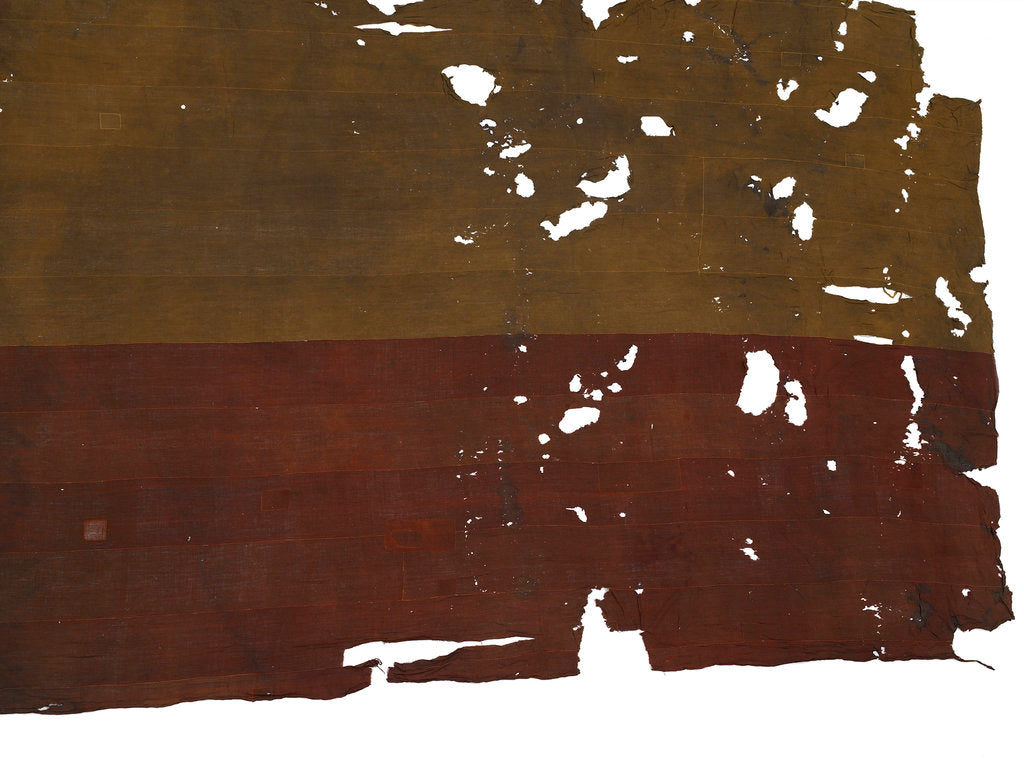 Detail of Spanish naval ensign, top right quarter detail by unknown