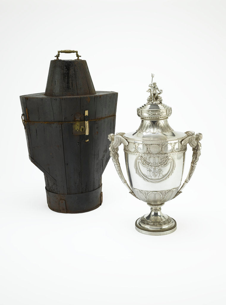 Detail of Turkey cup with wooden case by Paul Storr