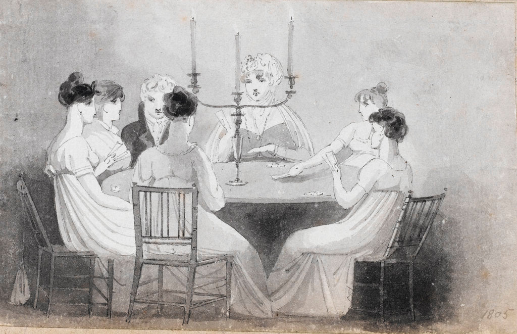 Detail of A card party at Merton Place by Thomas Baxter