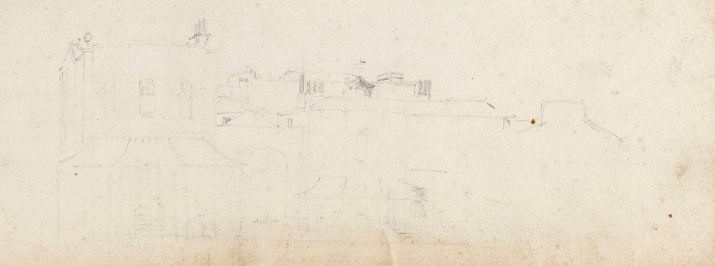 Detail of A view of Merton Place, possibly from the west by Thomas Baxter