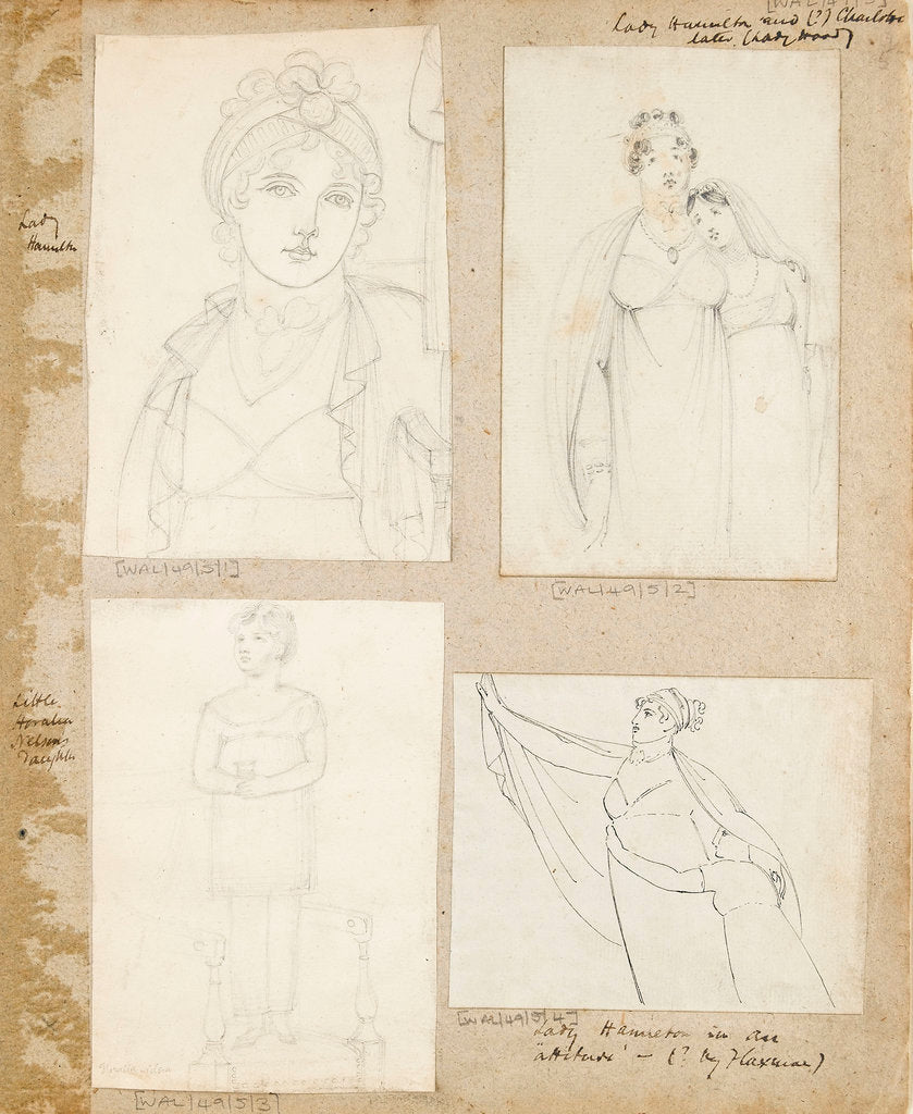 Detail of Emma Hamilton performing her 'Attitudes' by Thomas Baxter