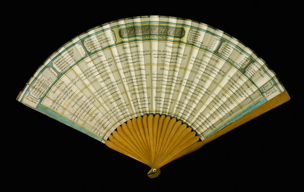Detail of Fan commemorating the Battle of the Nile, 1798 by unknown