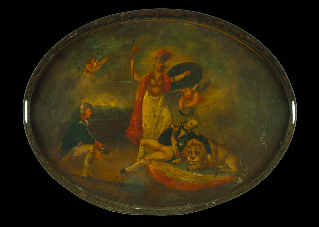 Detail of Tray commemorating Vice-Admiral Horatio Nelson (1758-1805) by unknown