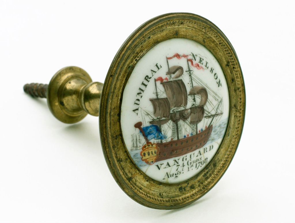 Detail of Curtain tie commemorating Vice-Admiral Horatio Nelson (1758-1805) by unknown