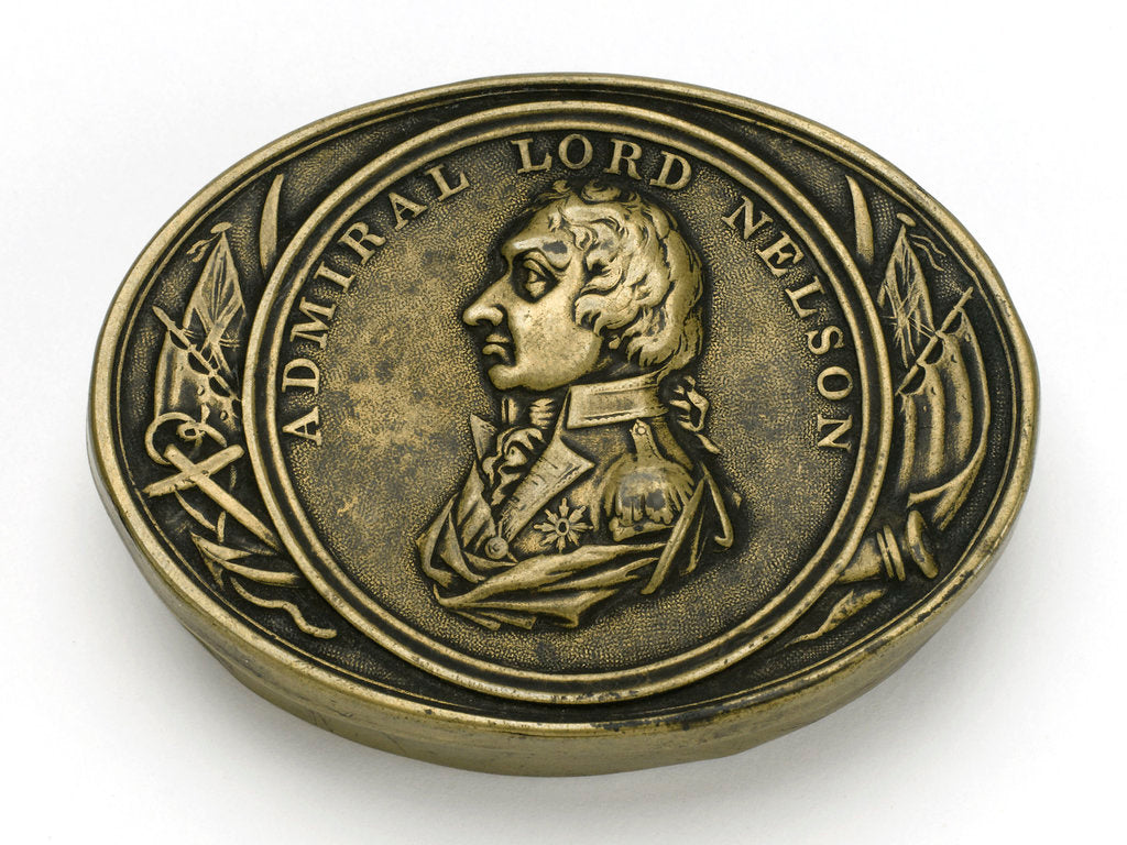 Detail of Tobacco box commemorating Vice-Admiral Horatio Nelson (1758-1805) by unknown