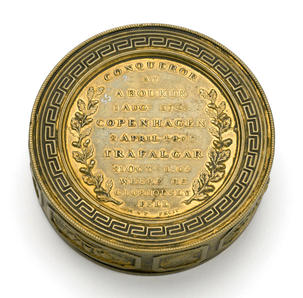 Detail of Seal box commemorating Vice-Admiral Horatio Nelson (1758-1805) by Nathaniel Marchant
