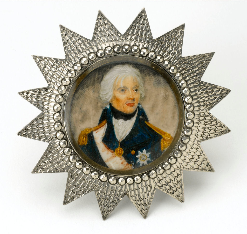 Detail of Miniature painting depicting Vice-Admiral Horatio Nelson (1758-1805) by Lemuel Francis Abbott