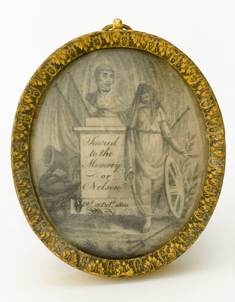 Detail of Silk picture 'To the Memory of Nelson' by unknown