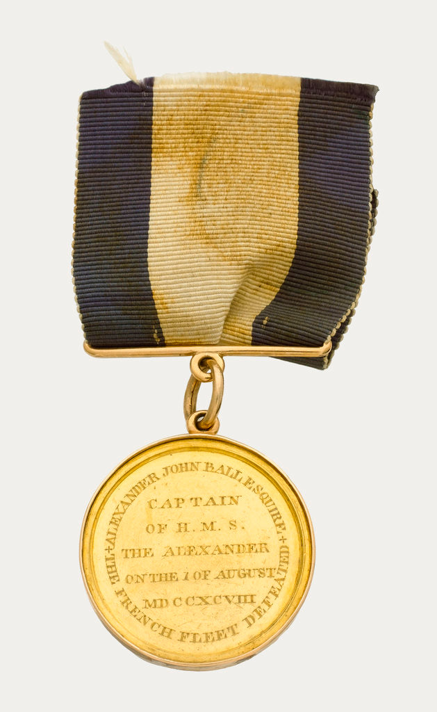 Detail of Naval Gold Medal (Captain's) for the Battle of the Nile, 1798, reverse by Lewis Pingo