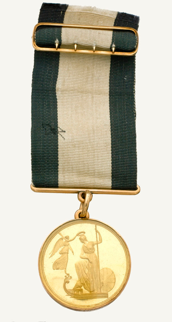 Detail of Naval Gold Medal (Captain's) for The Battle of Trafalgar, 1805, obverse by Lewis Pingo