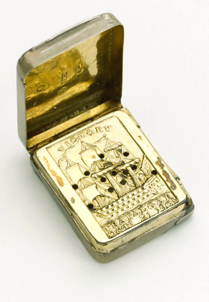 Detail of Vinaigrette commemorating the Battle of Trafalgar, 1805 by unknown