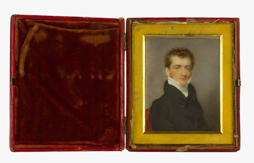 Detail of Miniature painting of the Reverend Philip Ward (1795-1859), husband of Nelson's daughter Horatia, painted at the time of their marriage in 1822 by Charles Ross