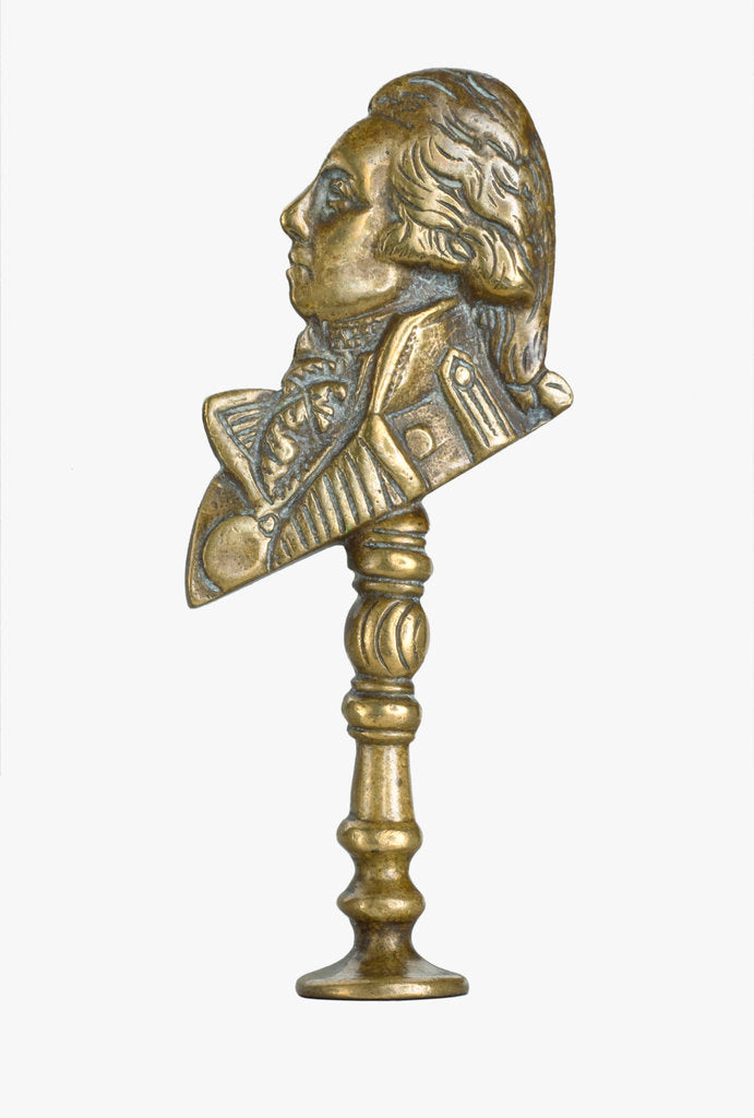 Detail of Pipe tamper commemorating Vice-Admiral Horatio Nelson (1758-1805) by unknown