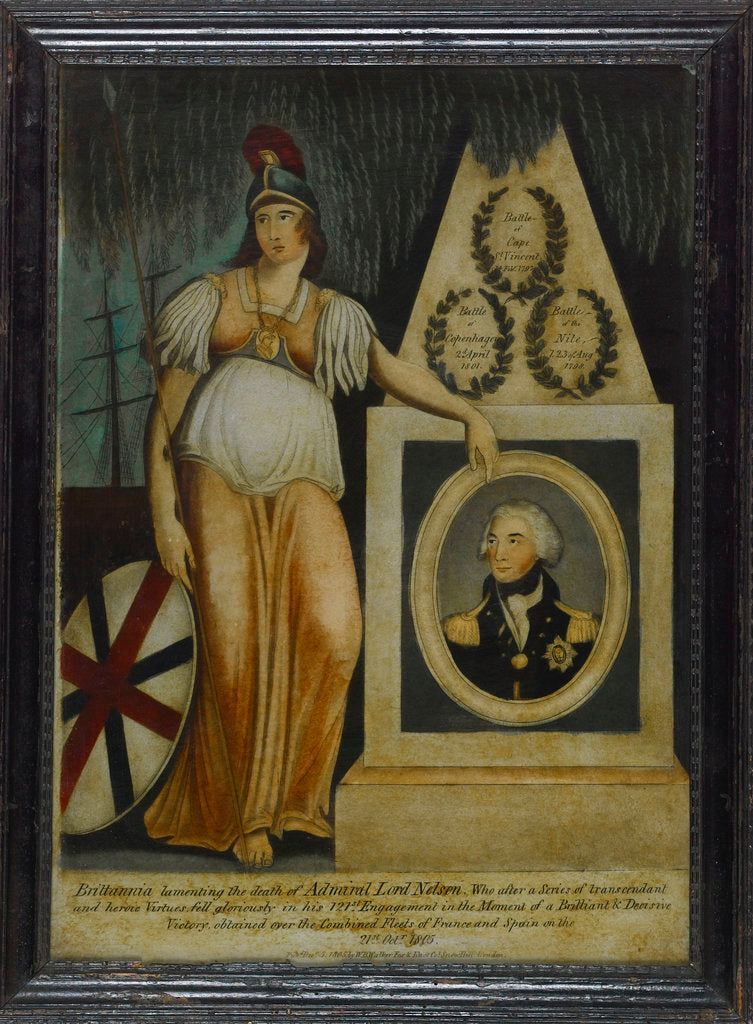 Detail of Britannia lamenting the death of Admiral Lord Nelson' by W.B. Walker