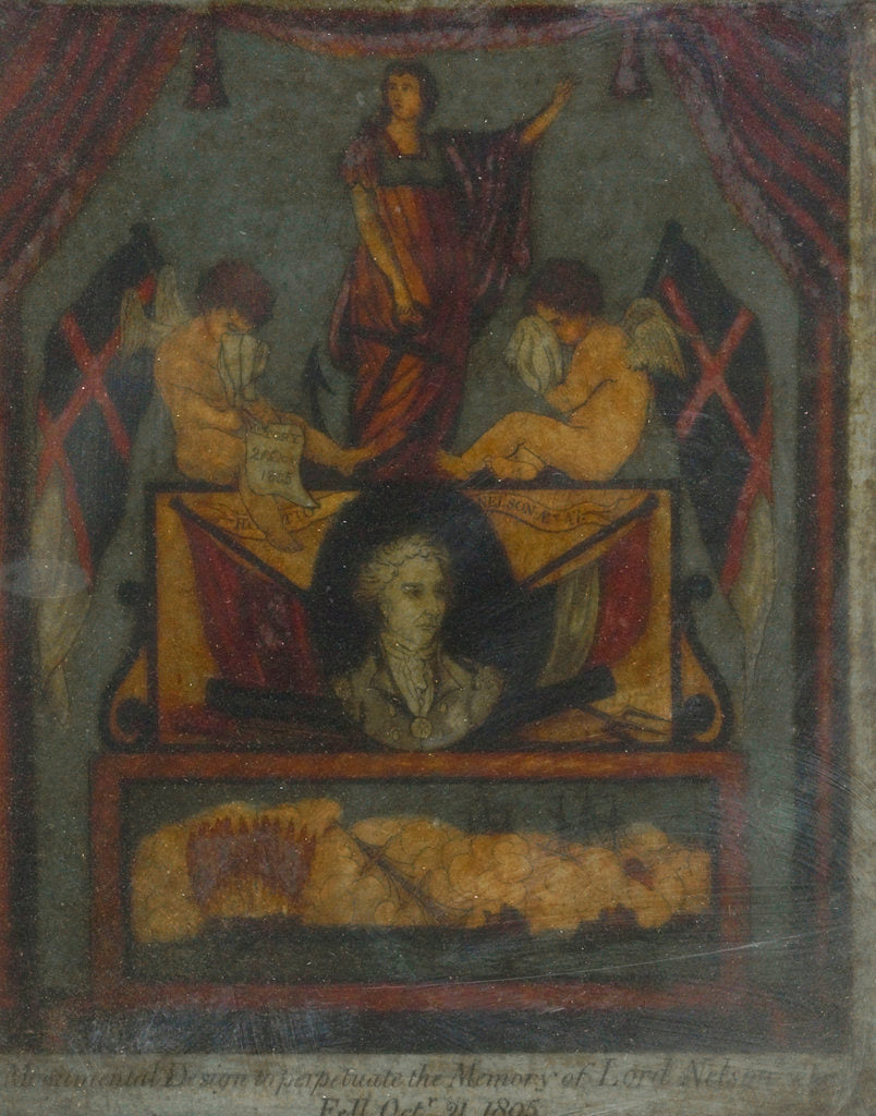 Detail of A Monumental Design to perpetuate the Memory of Lord Nelson who Fell 21 October 1805' by unknown