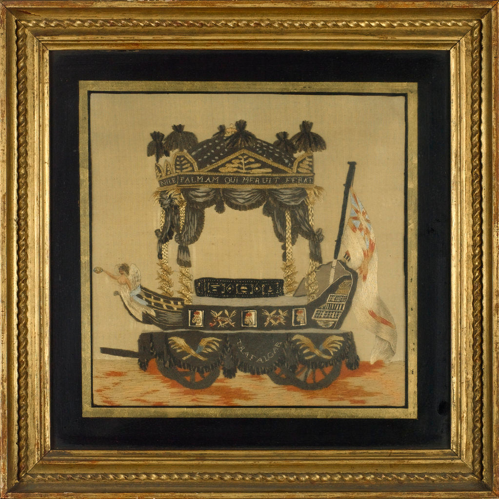 Detail of Embroidered picture of Nelson by unknown