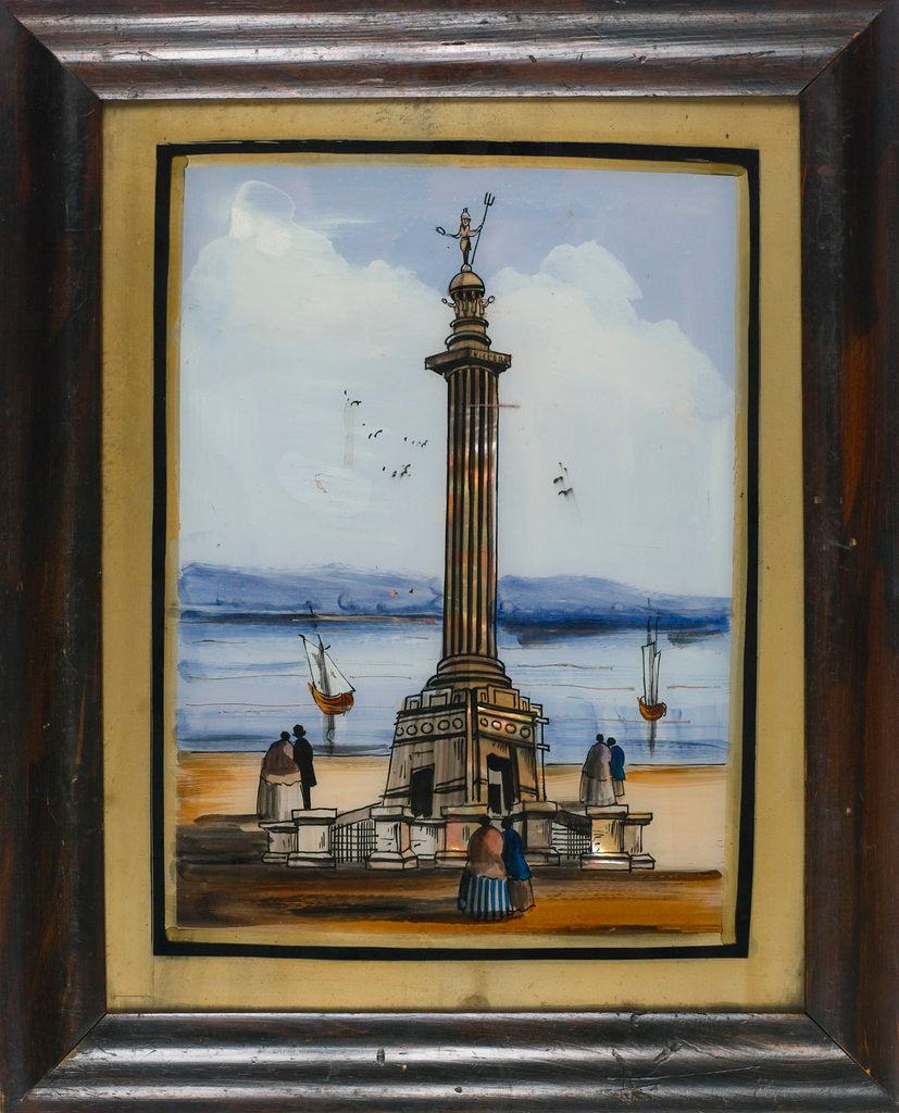 Detail of Picture on glass: The Nelson monument at Great Yarmouth by unknown
