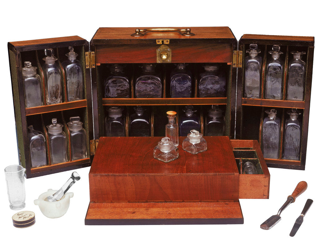 Detail of Medicine chest belonging to Sir Benjamin F Outram KCB (1774-1856) and reputedly used at the Battle of Copenhagen, 1801 by unknown