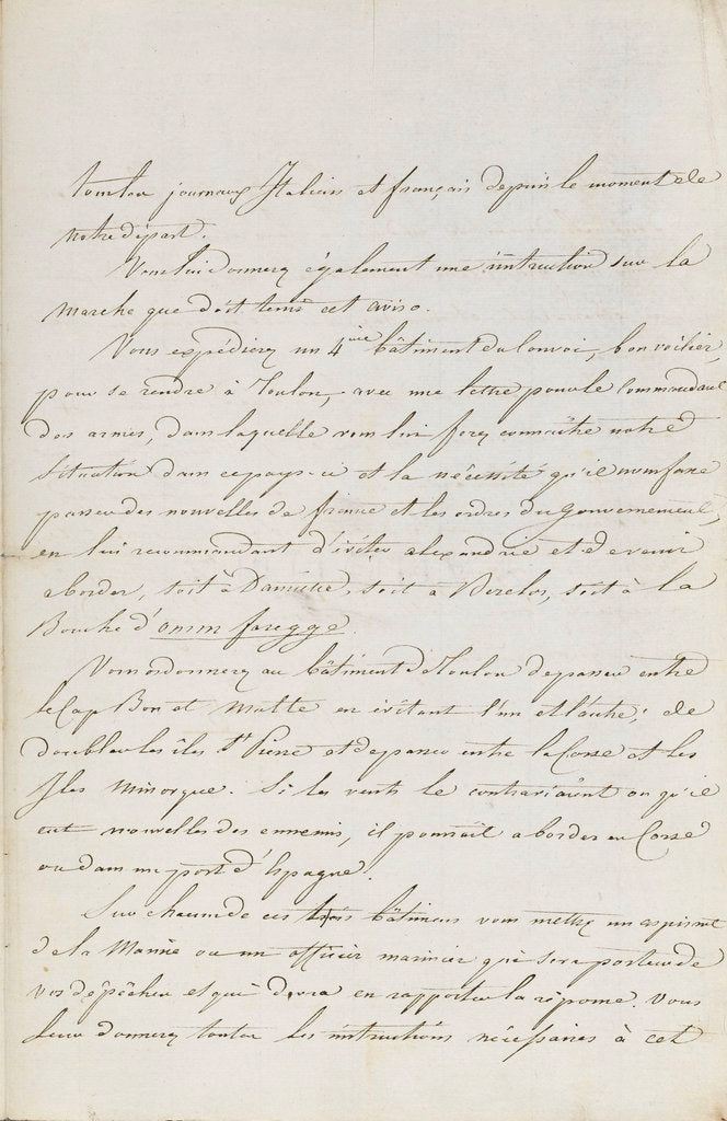 Detail of Letter from Napoleon to Admiral Ganteaume by Napoleon Bonaparte
