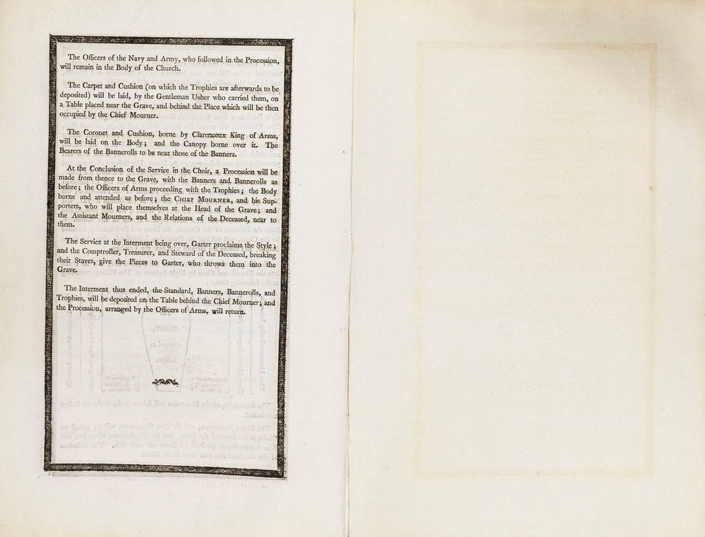 Detail of Complete order of ceremony of the funeral procession of Lord Nelson, 8 and 9 Jan 1806 by unknown