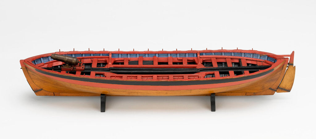 Detail of French gunboat, port broadside by unknown