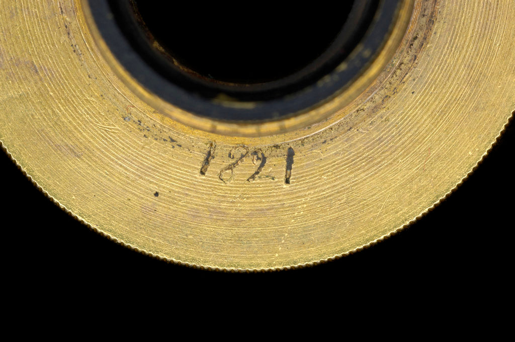 Detail of Spyglass telescope- inscription by unknown