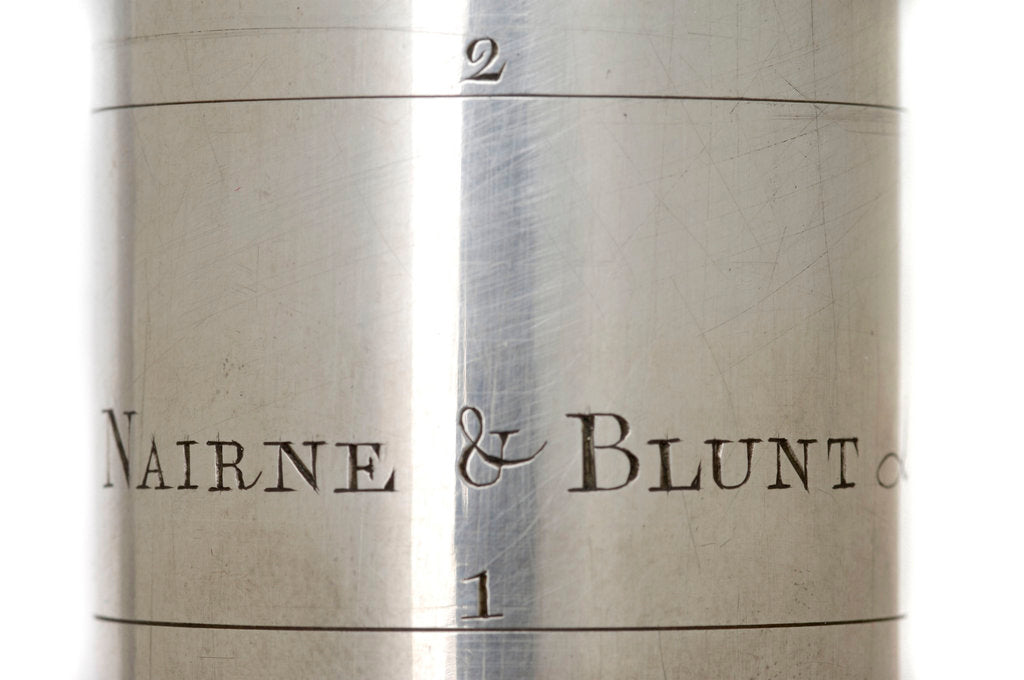 Detail of Pocket telescope - draw tube inscription by Nairne & Blunt