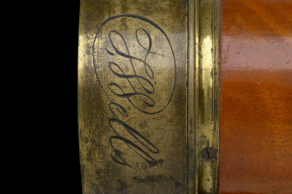 Detail of Pocket telescope - lens cap inscription by Godfrey Lyons