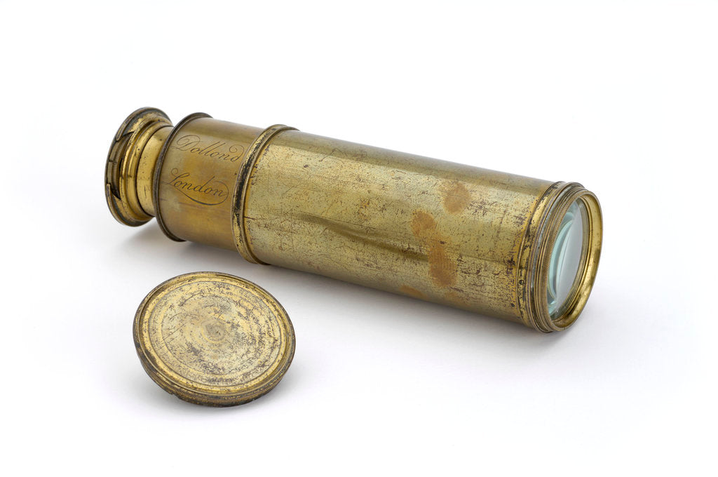 Detail of Pocket telescope and lens cap by Dollond