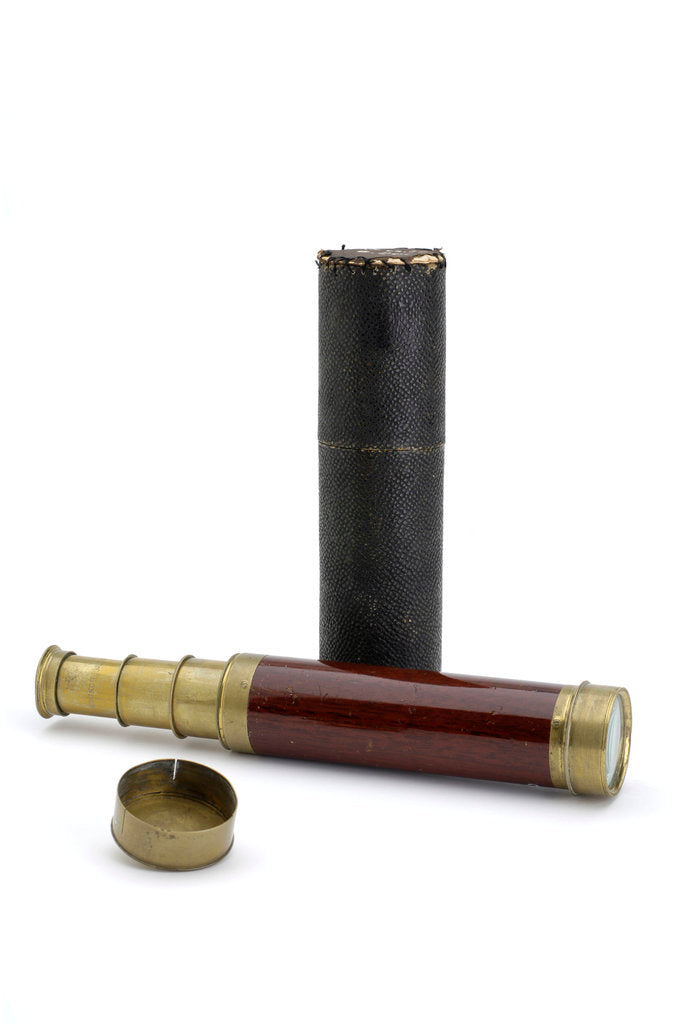Detail of Pocket telescope with case by Gilbert & Co.