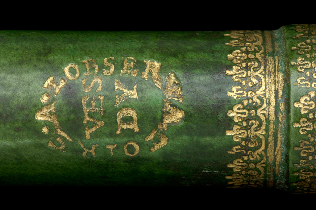 Detail of Pocket telescope - draw tube inscription by unknown