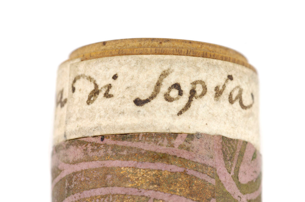 Detail of Pocket telescope - optics combination inscription by Franciscus Sansedonius