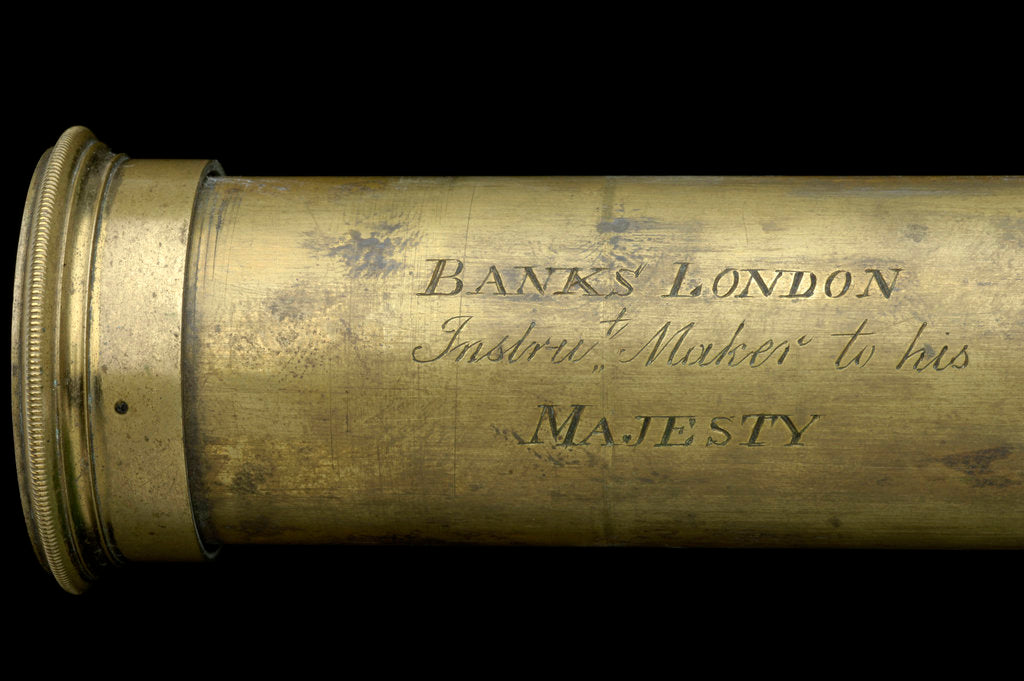 Detail of Pocket telescope - draw tube inscription by Banks
