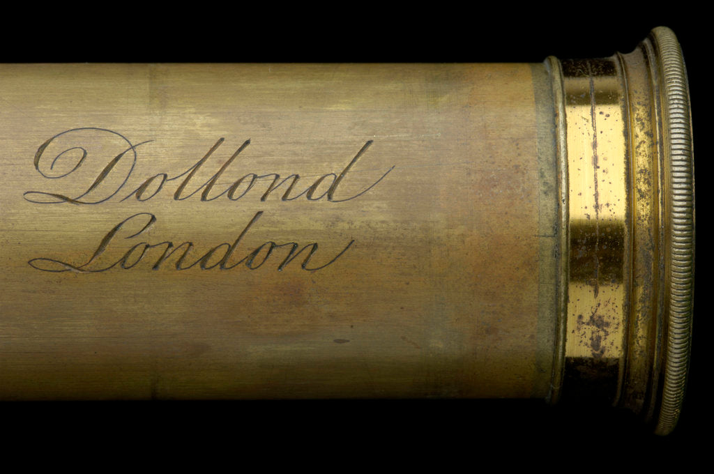 Detail of Pocket telescope - draw tube inscription by Dollond