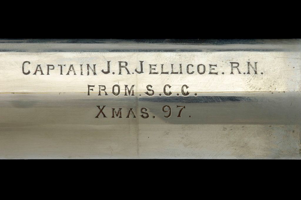 Detail of Officer of the Watch telescope- draw tube inscription by Ross