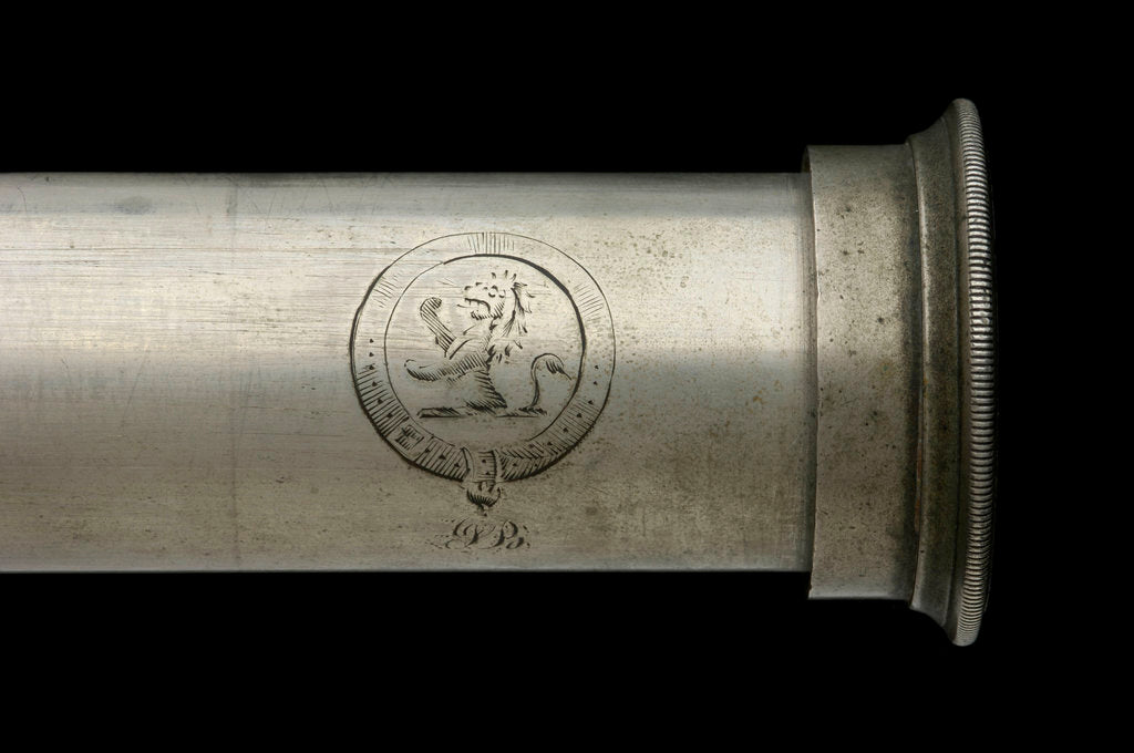 Detail of Officer of the Watch telescope- draw tube inscription by William Cox
