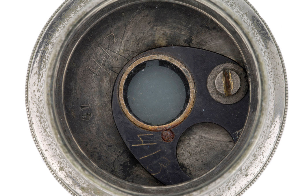 Detail of Officer of the Watch telescope- inscription by Voigtlander & Sohn