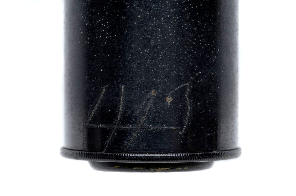 Detail of Officer of the Watch telescope- inscription by Voigtlander & Sohn