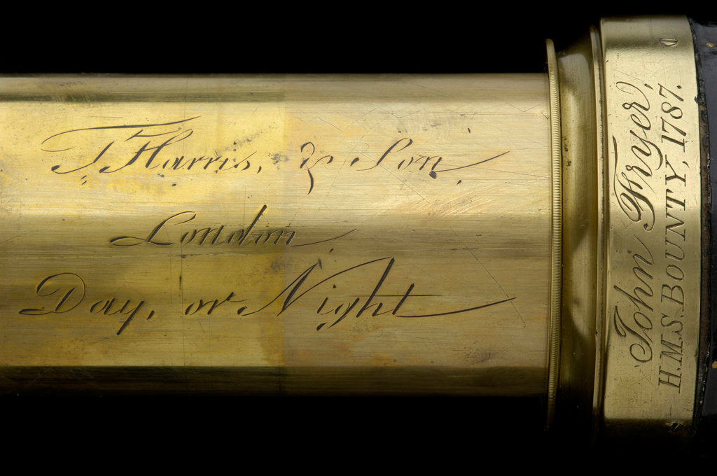 Detail of Day or night telescope- draw tube inscription by Thomas Harris & Son