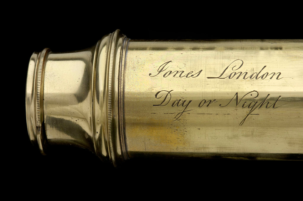 Detail of Day or night telescope - inscription by JONES