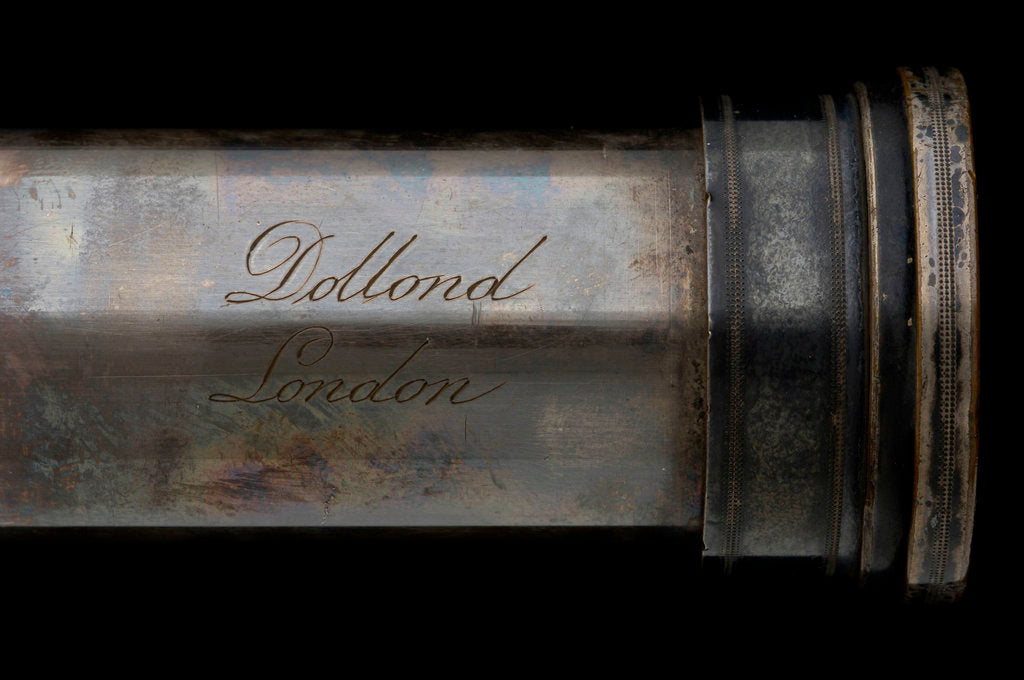 Detail of Naval telescope - inscription by Dollond