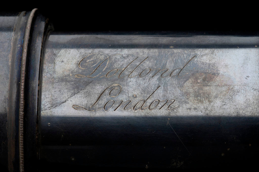 Detail of Night telescope - inscription by Dollond