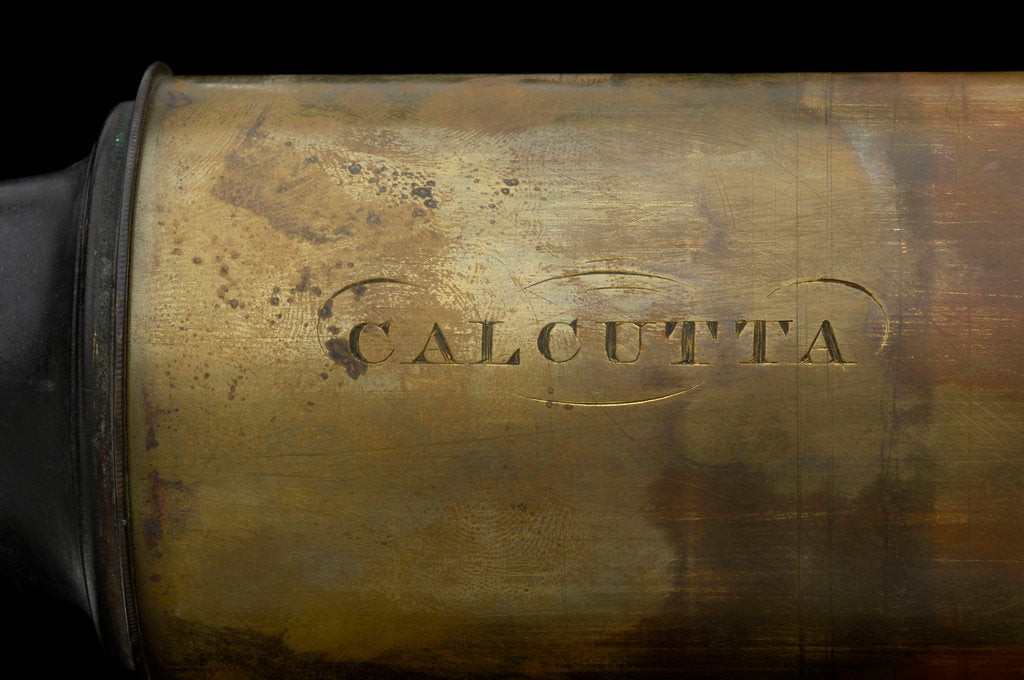 Detail of Night telescope - inscription by unknown