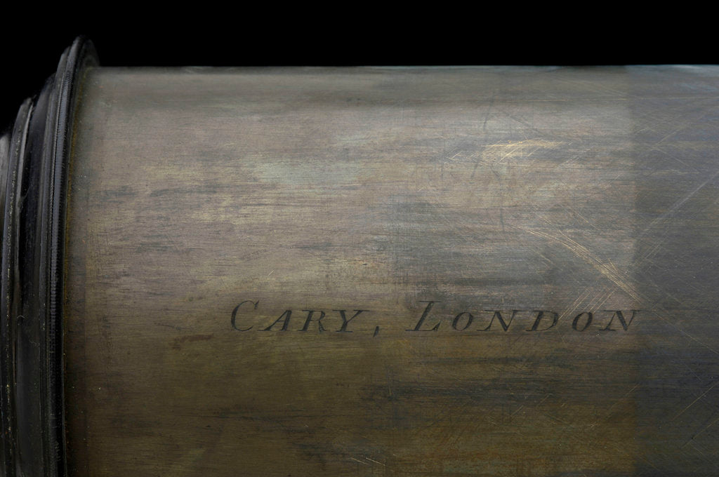 Detail of Night telescope - inscription by Cary