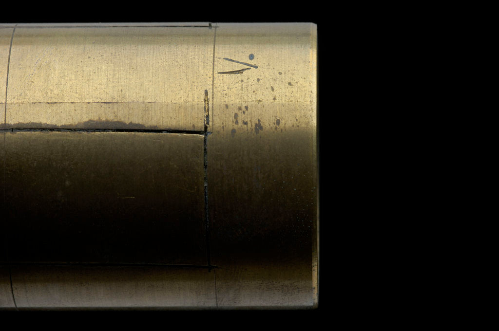 Detail of Naval telescope - inscription by Andrew Ross