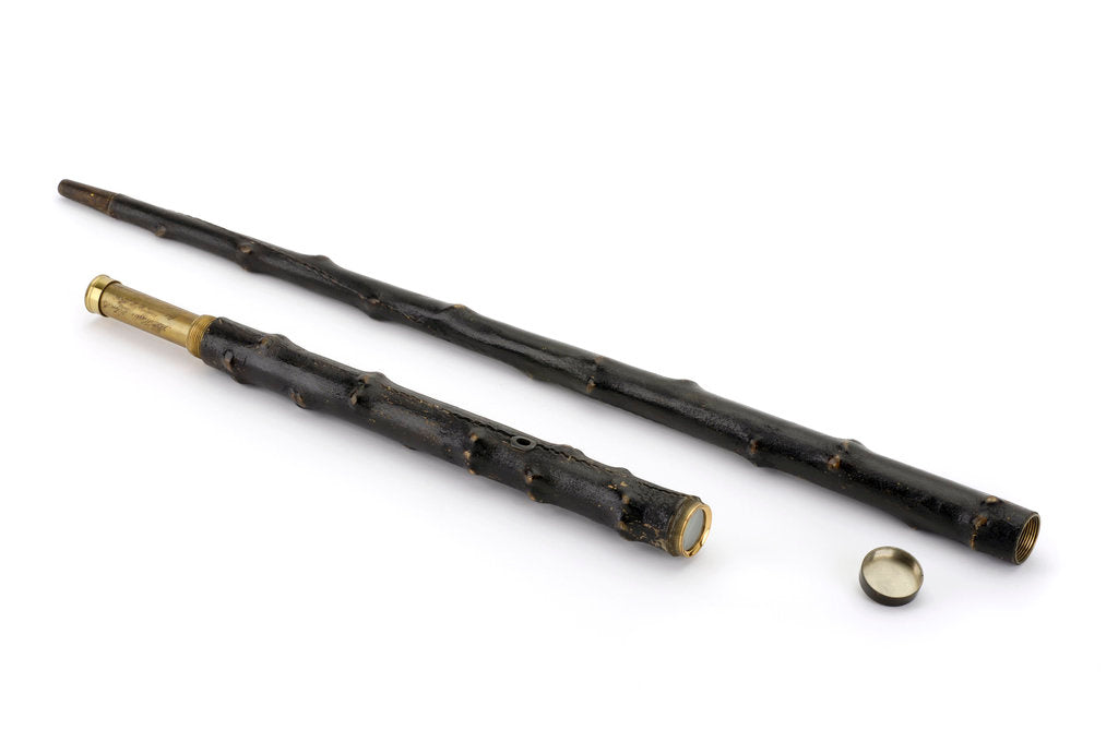 Detail of Walking stick telescope by Thomas Harris & Son