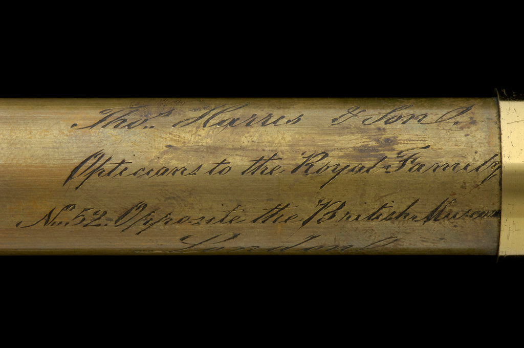 Detail of Walking stick telescope - inscription by Thomas Harris & Son
