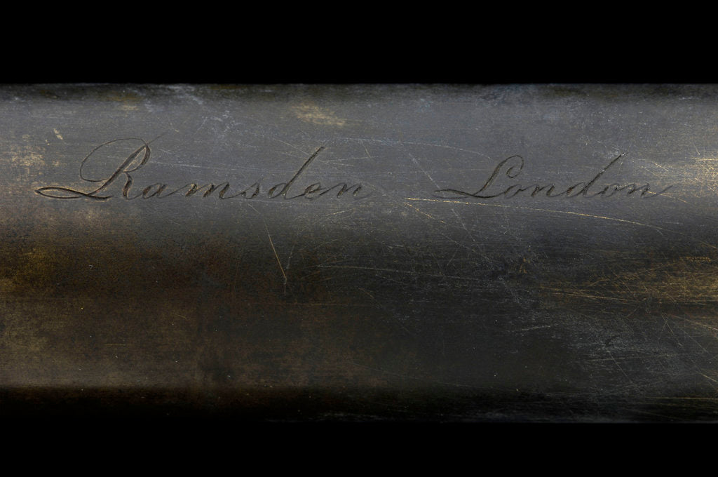 Detail of Naval telescope - inscription by Jesse Ramsden